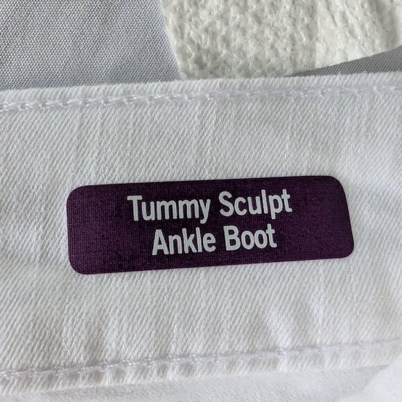 Gloria Vanderbilt Shape Effect Tummy Sculpt Jeans White Size 16 $20.00 NWT - Picture 11 of 13